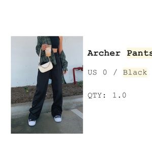 Black Princess Polly Archer Pants